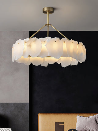Cryon Lustre en laiton et alabastre Style luxueux postmoderne