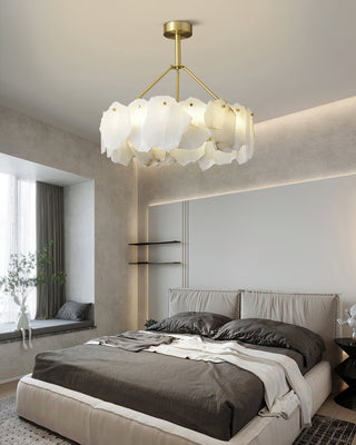 Cryon Lustre en laiton et alabastre Style luxueux postmoderne