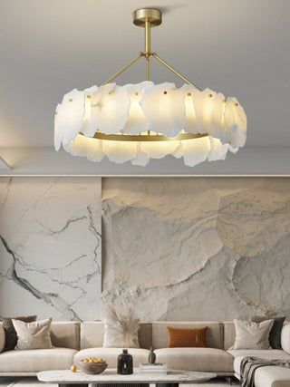 Cryon Lustre en laiton et alabastre Style luxueux postmoderne
