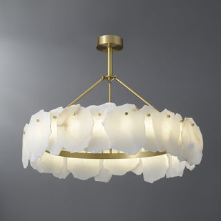 Cryon Lustre en laiton et alabastre Style luxueux postmoderne