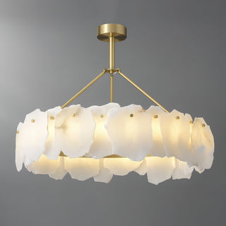 Cryon Lustre en laiton et alabastre Style luxueux postmoderne