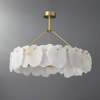 Cryon Lustre en laiton et alabastre Style luxueux postmoderne