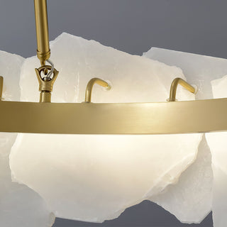 Cryon Lustre en laiton et alabastre Style luxueux postmoderne