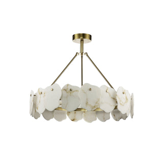 Cryon Lustre en laiton et alabastre Style luxueux postmoderne