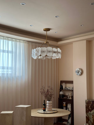 Cryon Lustre en laiton et alabastre Style luxueux postmoderne
