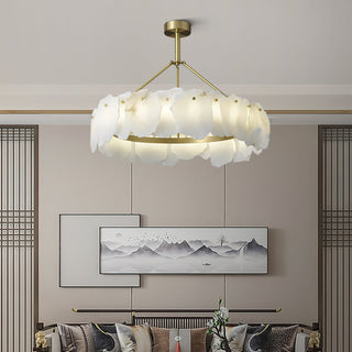 Cryon Lustre en laiton et alabastre Style luxueux postmoderne