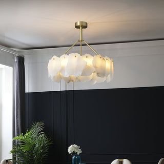 Cryon Lustre en laiton et alabastre Style luxueux postmoderne