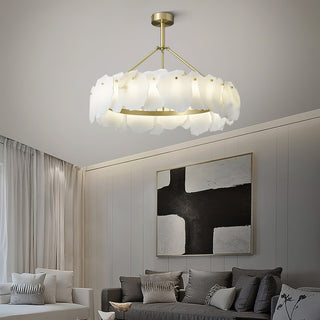 Cryon Lustre en laiton et alabastre Style luxueux postmoderne