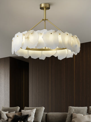 Cryon Lustre en laiton et alabastre Style luxueux postmoderne