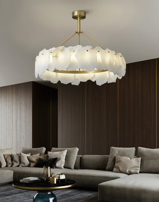 Cryon Lustre en laiton et alabastre Style luxueux postmoderne