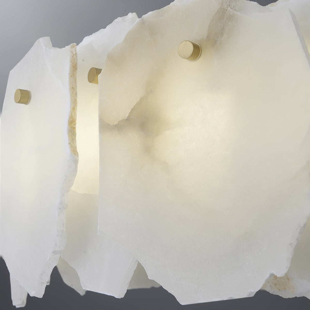 Telen Chandelier Alabaster Layered Halo-Neutral Decor