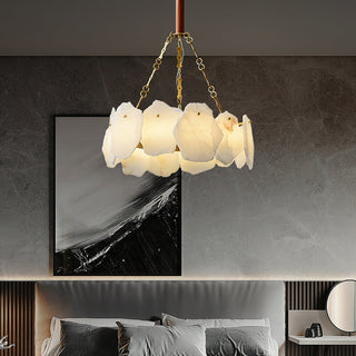 Alora Lustre Rond en Laiton et Marbre Style Luxueux Postmoderne