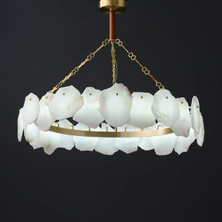 Alora Lustre Rond en Laiton et Marbre Style Luxueux Postmoderne