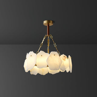 Alora Lustre Rond en Laiton et Marbre Style Luxueux Postmoderne