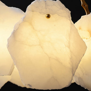 Alora Lustre Rond en Laiton et Marbre Style Luxueux Postmoderne