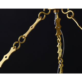 Alora Lustre Rond en Laiton et Marbre Style Luxueux Postmoderne