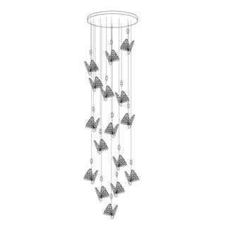 Lunora Lampe Suspendue Moderne Papillon