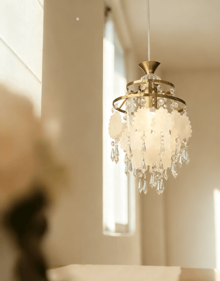 Butterfly Crystal Pendant Light-Neutral Decor