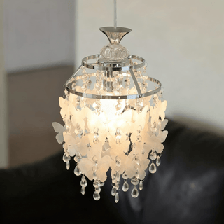 Butterfly Crystal Pendant Light-Neutral Decor