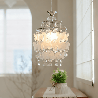 Butterfly Crystal Pendant Light-Neutral Decor