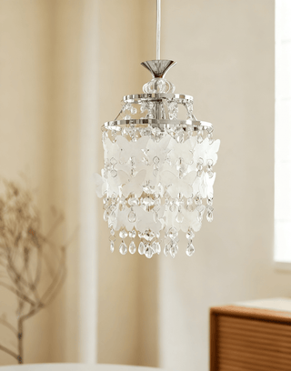 Butterfly Crystal Pendant Light-Neutral Decor