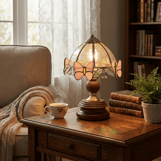 Butterfly Garden Tiffany Table Lamp-Neutral Decor