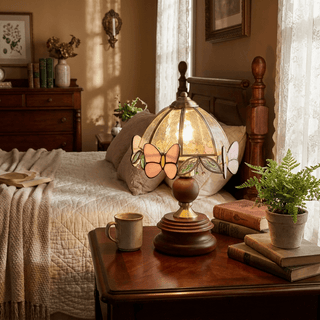 Butterfly Garden Tiffany Table Lamp-Neutral Decor