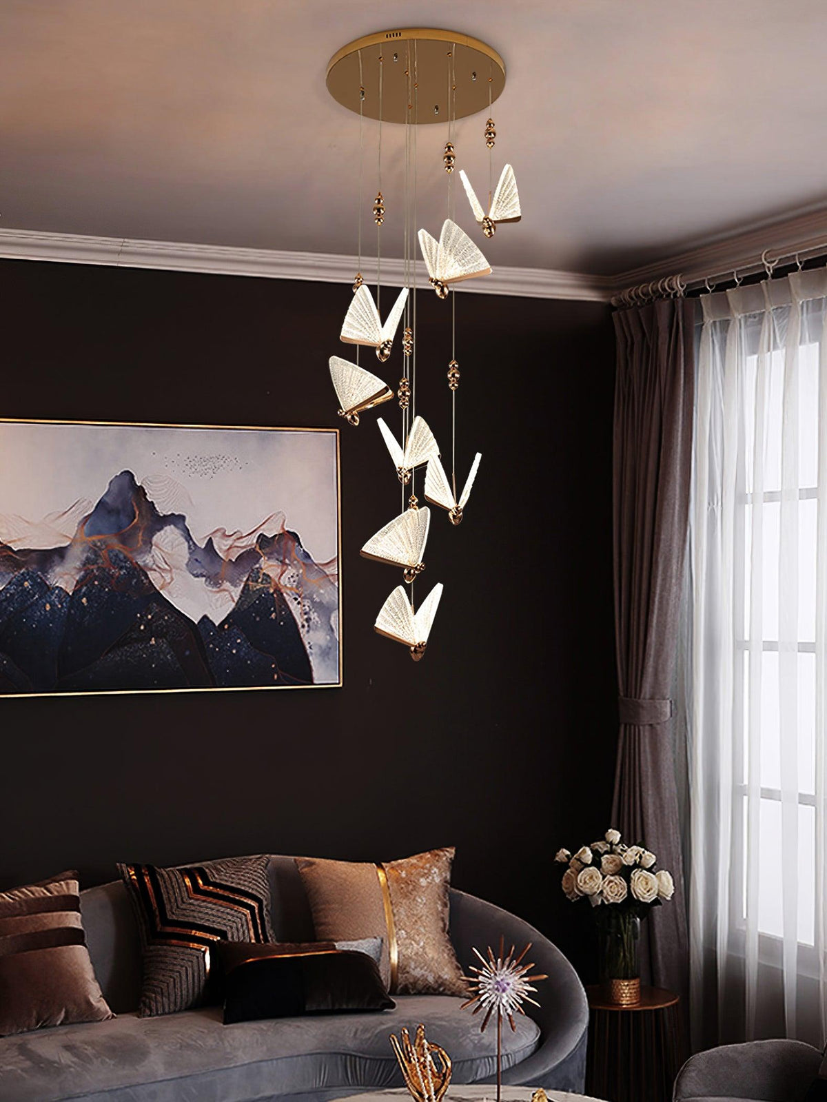 Lunora Lampe Suspendue Moderne Papillon