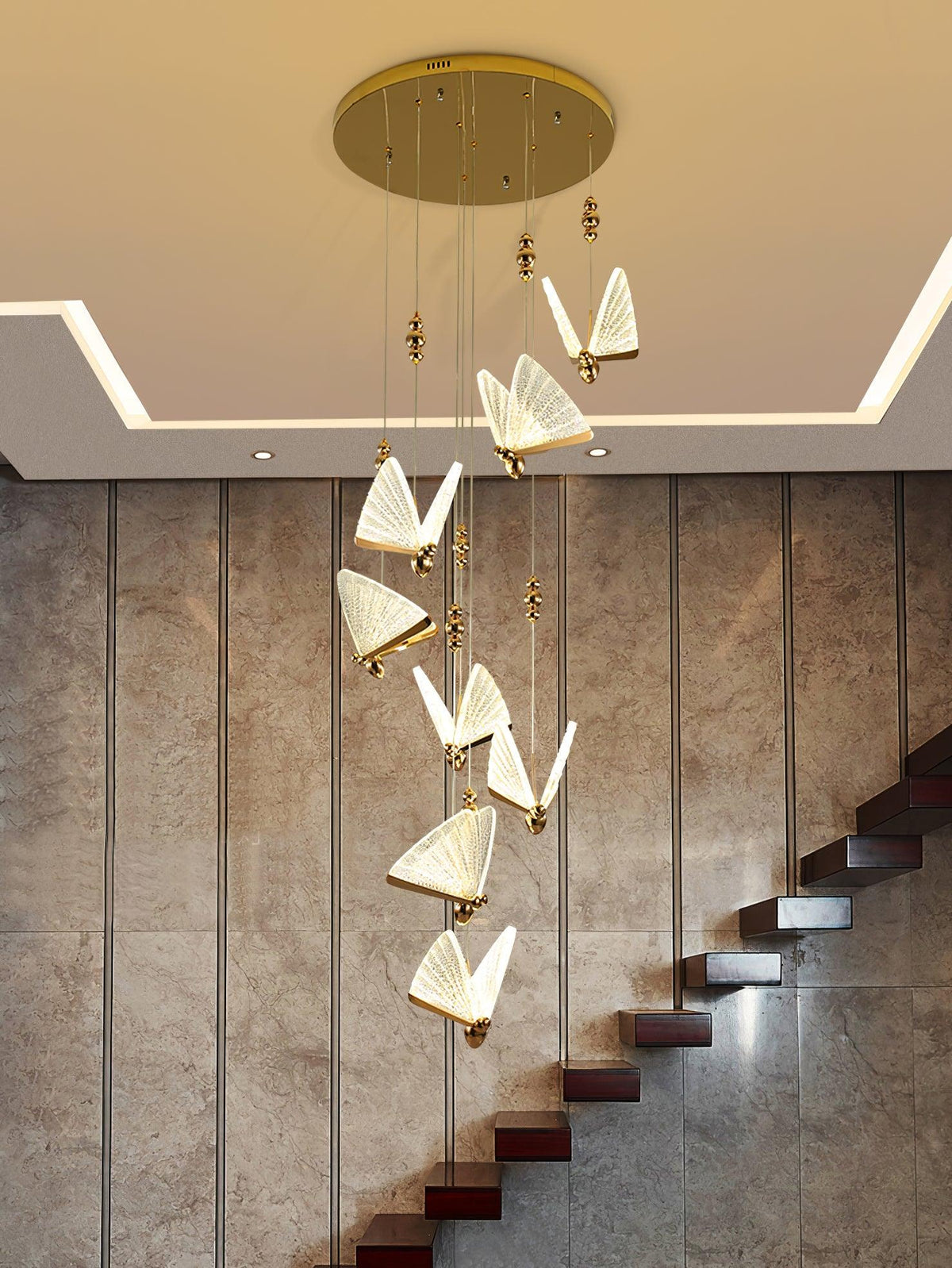 Lunora Lampe Suspendue Moderne Papillon