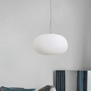 Ritta Design LED Suspension Blanc Verre Métal Chambre à coucher