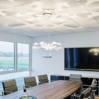 Solara Lustre Suspension Feuille Transparente