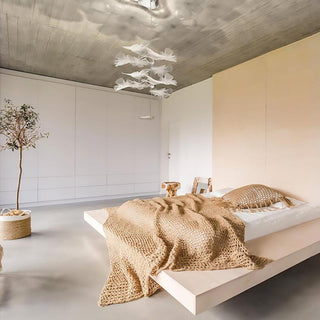 Solara Lustre Suspension Feuille Transparente