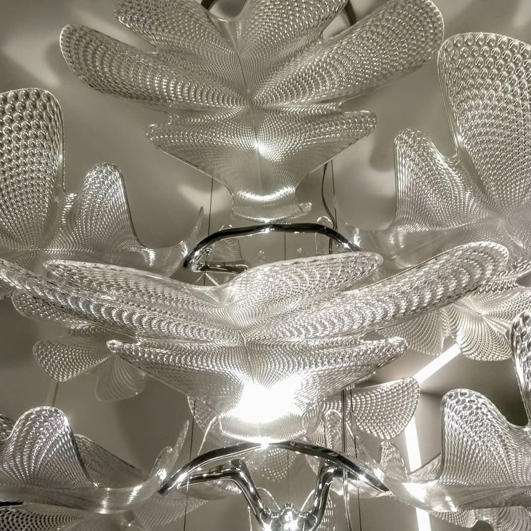 Eldio Lustre Suspension Feuille Transparente