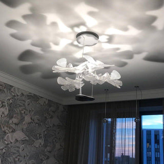 Solara Lustre Suspension Feuille Transparente