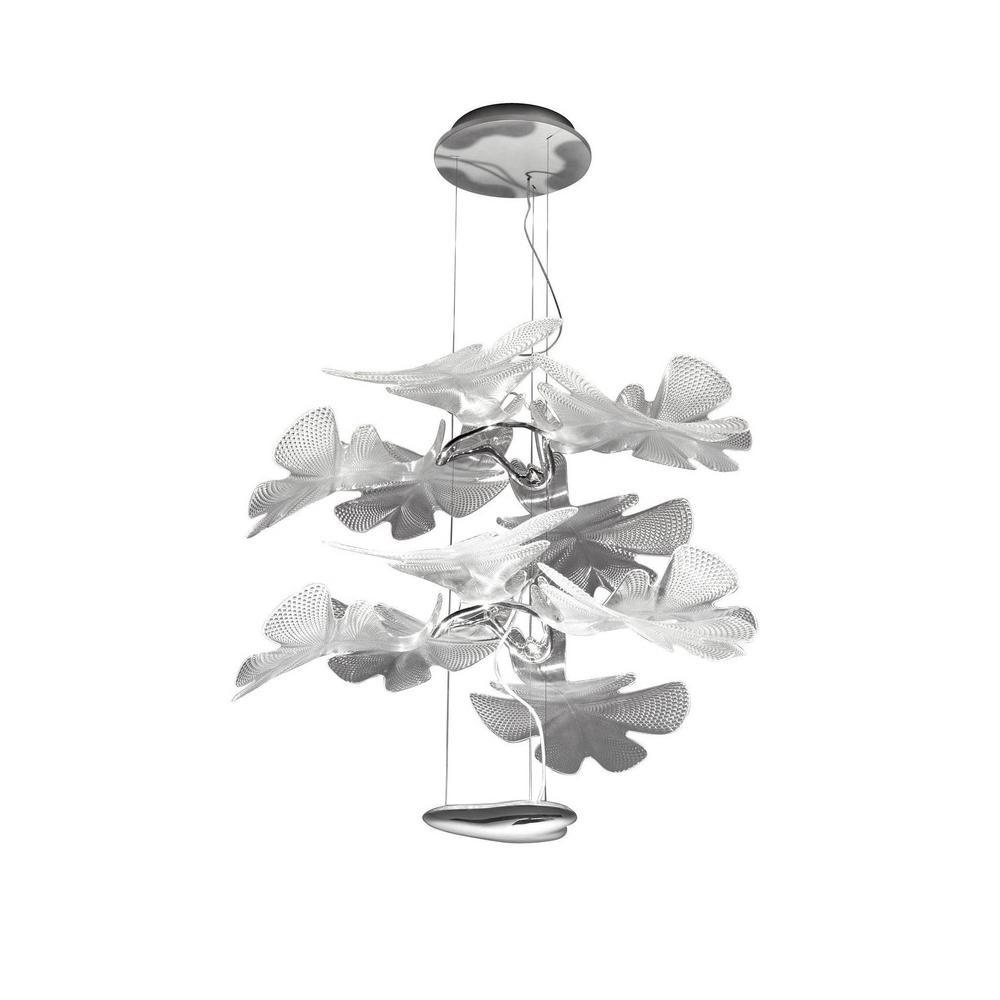 Eldio Lustre Suspension Feuille Transparente