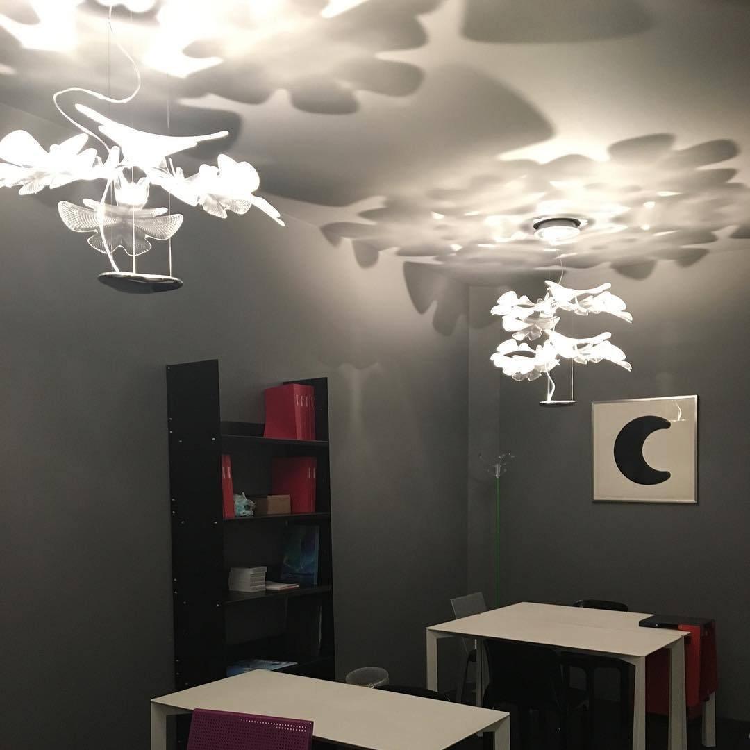 Eldio Lustre Suspension Feuille Transparente