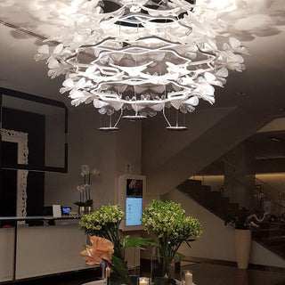Solara Lustre Suspension Feuille Transparente