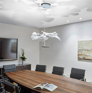 Solara Lustre Suspension Feuille Transparente