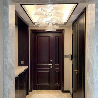 Solara Lustre Suspension Feuille Transparente
