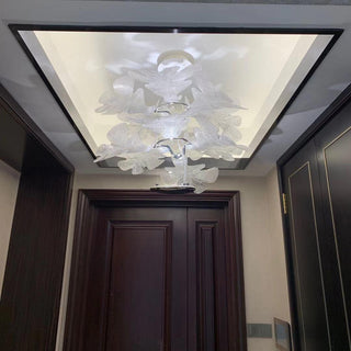 Solara Lustre Suspension Feuille Transparente
