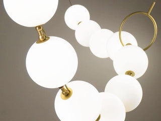 Lustra Suspension Lampe Collier en Verre