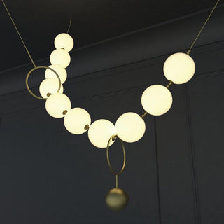 Lustra Suspension Lampe Collier en Verre