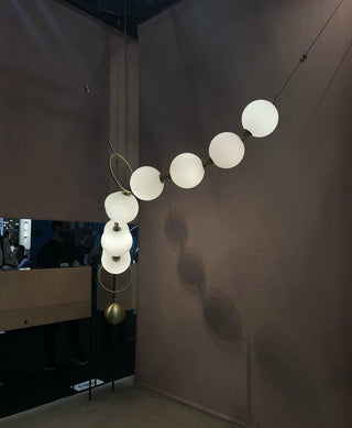 Lustra Suspension Lampe Collier en Verre