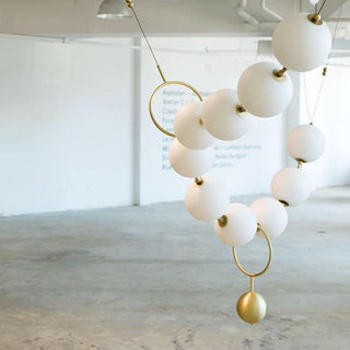 Lustra Suspension Lampe Collier en Verre