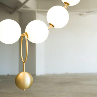 Lustra Suspension Lampe Collier en Verre