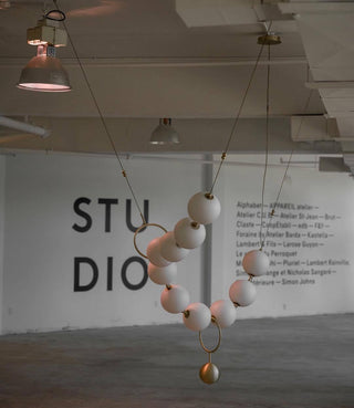 Lustra Suspension Lampe Collier en Verre