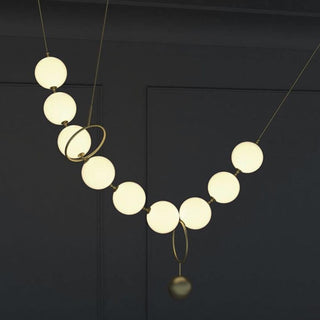 Lustra Suspension Lampe Collier en Verre