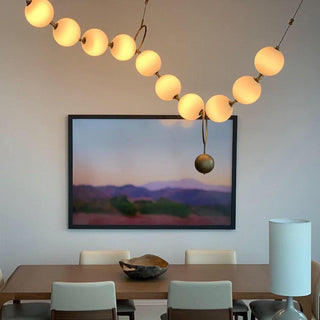 Lustra Suspension Lampe Collier en Verre