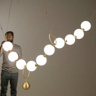 Lustra Suspension Lampe Collier en Verre