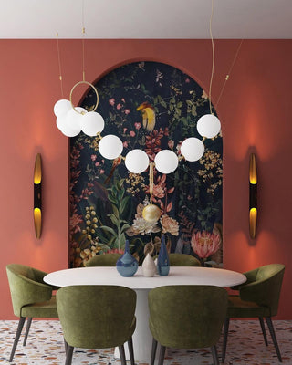 Lustra Suspension Lampe Collier en Verre